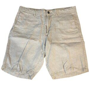 Old Navy Men's 100% Linen Shorts Size 32 Comfortable & Casual Slim Fit